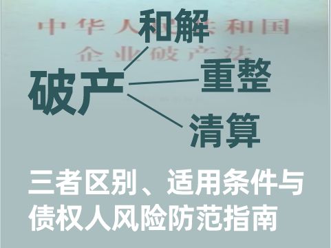破产和解 vs 重整 vs 清算：三者区别、适用条件与债权人风险防范指南