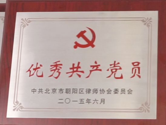 王鑫律师、吴中剑律师荣获“优秀共产党员”称号-中共北京市朝阳区律师协会委员会