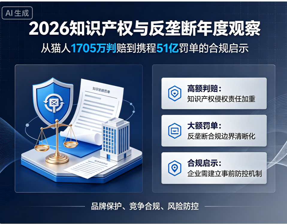 2026知识产权与反垄断年度观察：猫人1705万判赔到携程51亿罚单的合规启示