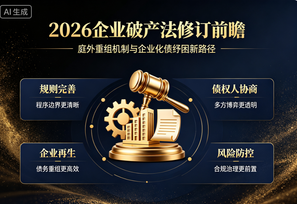 2026企业破产法修订前瞻：庭外重组机制与企业化债纾困新路径(图1)