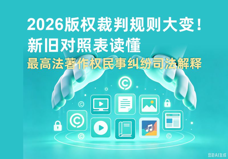 2026版权裁判规则大变！新旧对照表读懂《最高法著作权民事纠纷司法解释》(图1)